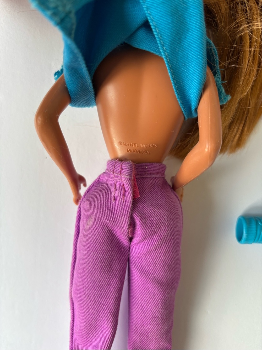 1993 Camp Midge Barbie Doll Purple Pants Blue Vest Shoes Vintage 90s - Picture 5 of 6